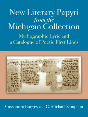 cover image of New Literary Papyri from the Michigan Collection